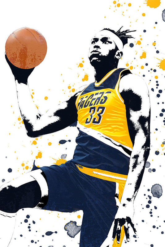 Myles Turner Basketball İndiana Pacers Player Poster Wall Art Print Home Wall Decor