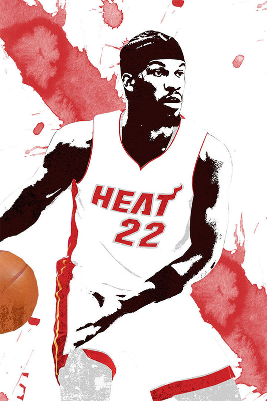 Jimmy Butler Basketball Miami Heat Basketball Team Poster Wall Art Print Home Wall Decor