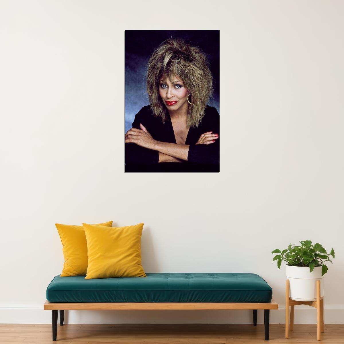 Tina Turner Posing American Musican Singer Poster Wall Art Print Home Wall Decor - xonomax