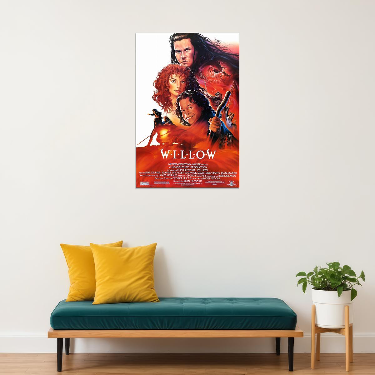 Willow Action Adventure Cinema Movie Poster Wall Art Print Home Wall Decor - xonomax