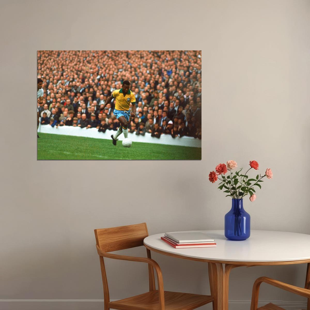 Pele Brazilian Football Player Jersey Goat Poster Wall Art Print Home Wall Decor - xonomax