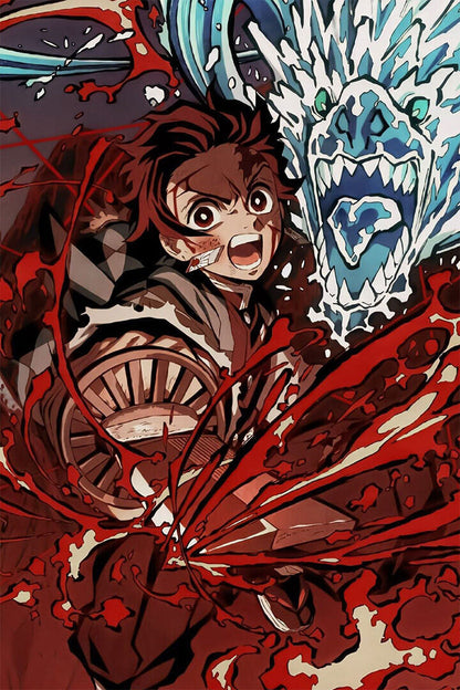 Tanjiro Demon Slayer Anime Adventure Action Poster Wall Art Print Home Wall Decor - xonomax