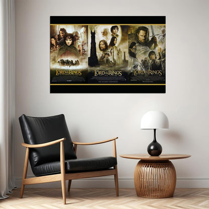 The Lord Of The Rings Trilogy Movie Fantasy Poster Wall Art Print Home Wall Decor - xonomax