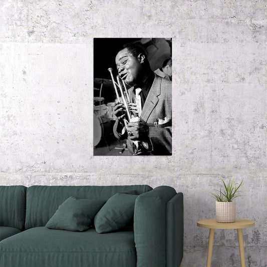 Louis Armstrong Jazz Music Vintage Photo Poster Wall Art Print Home Wall Decor - xonomax