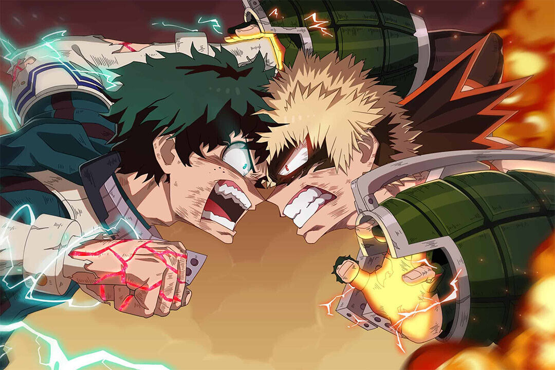 My Hero Academia Animation Midoriya Vs Bakugou Poster Wall Art Print Home Wall Decor - xonomax