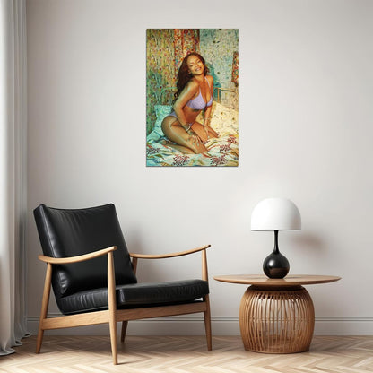 Rihanna Hip Hop Rapper Music Artist Poster Wall Art Print Home Wall Decor