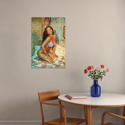 Rihanna Hip Hop Rapper Music Artist Poster Wall Art Print Home Wall Decor