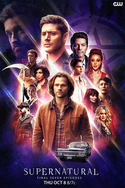 Supernatural Season 15 All Characters Fantasy Poster Wall Art Print Home Wall Decor