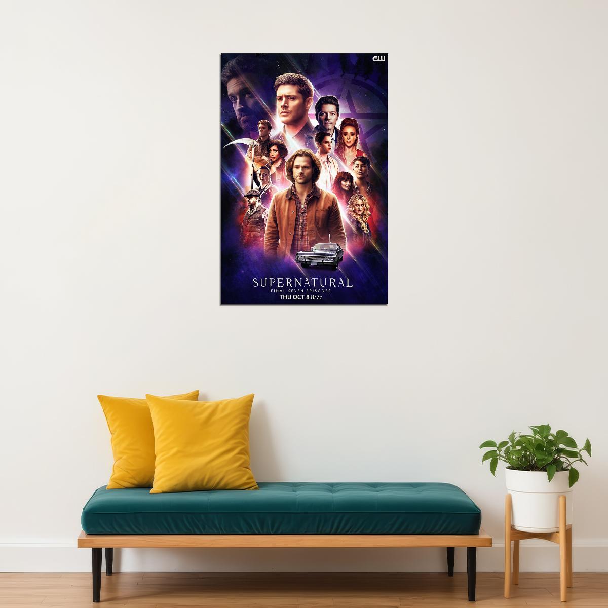 Supernatural Season 15 All Characters Fantasy Poster Wall Art Print Home Wall Decor