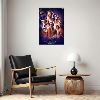 Supernatural Season 15 All Characters Fantasy Poster Wall Art Print Home Wall Decor
