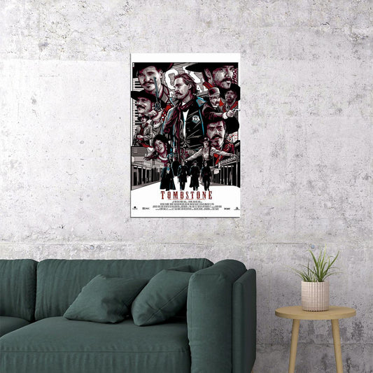 Tombstone Classic Movie Fighting Action Vintage Poster Wall Art Print Home Wall Decor - xonomax