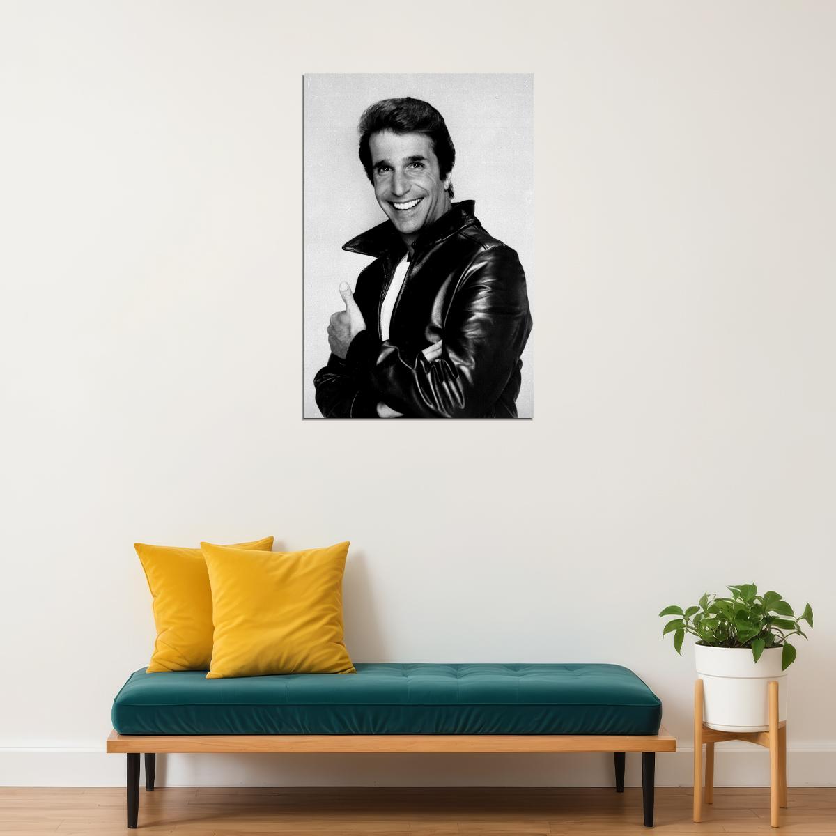 Happy Days The Fonz 80s 90s Tv Series Character Poster Wall Art Print Home Wall Decor - xonomax