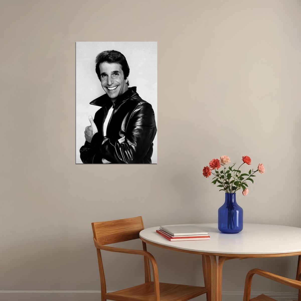 Happy Days The Fonz 80s 90s Tv Series Character Poster Wall Art Print Home Wall Decor - xonomax