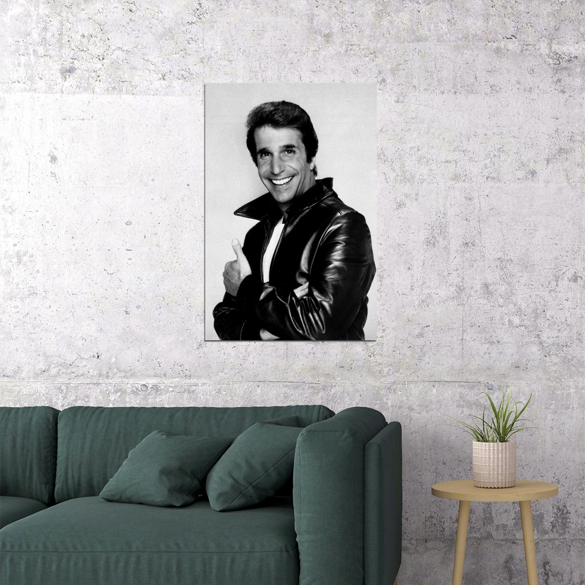 Happy Days The Fonz 80s 90s Tv Series Character Poster Wall Art Print Home Wall Decor - xonomax