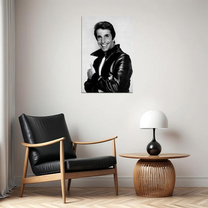 Happy Days The Fonz 80s 90s Tv Series Character Poster Wall Art Print Home Wall Decor - xonomax
