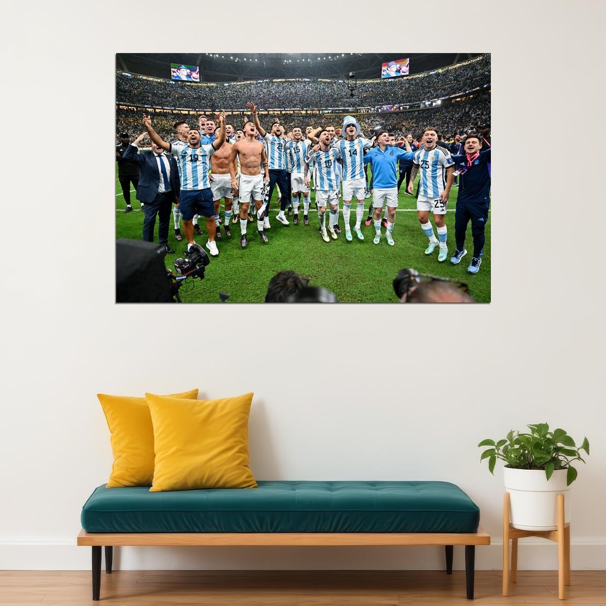 Argentina National Football Team World Cup Poster Wall Art Print Home Wall Decor - xonomax
