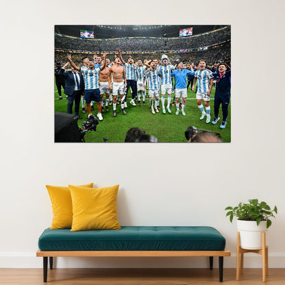 Argentina National Football Team World Cup Poster Wall Art Print Home Wall Decor - xonomax