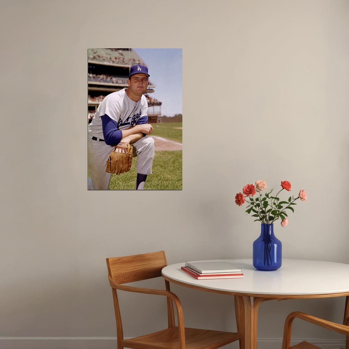 Don Drysdale American Baseball Player Sports Poster Wall Art Print Home Wall Decor - xonomax