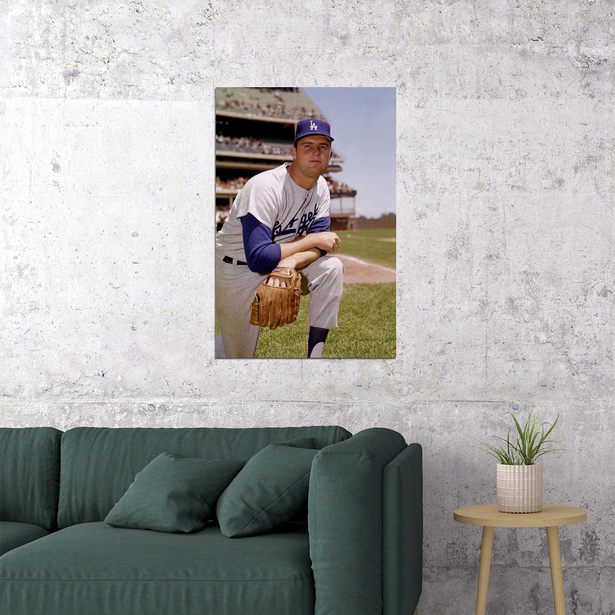 Don Drysdale American Baseball Player Sports Poster Wall Art Print Home Wall Decor - xonomax