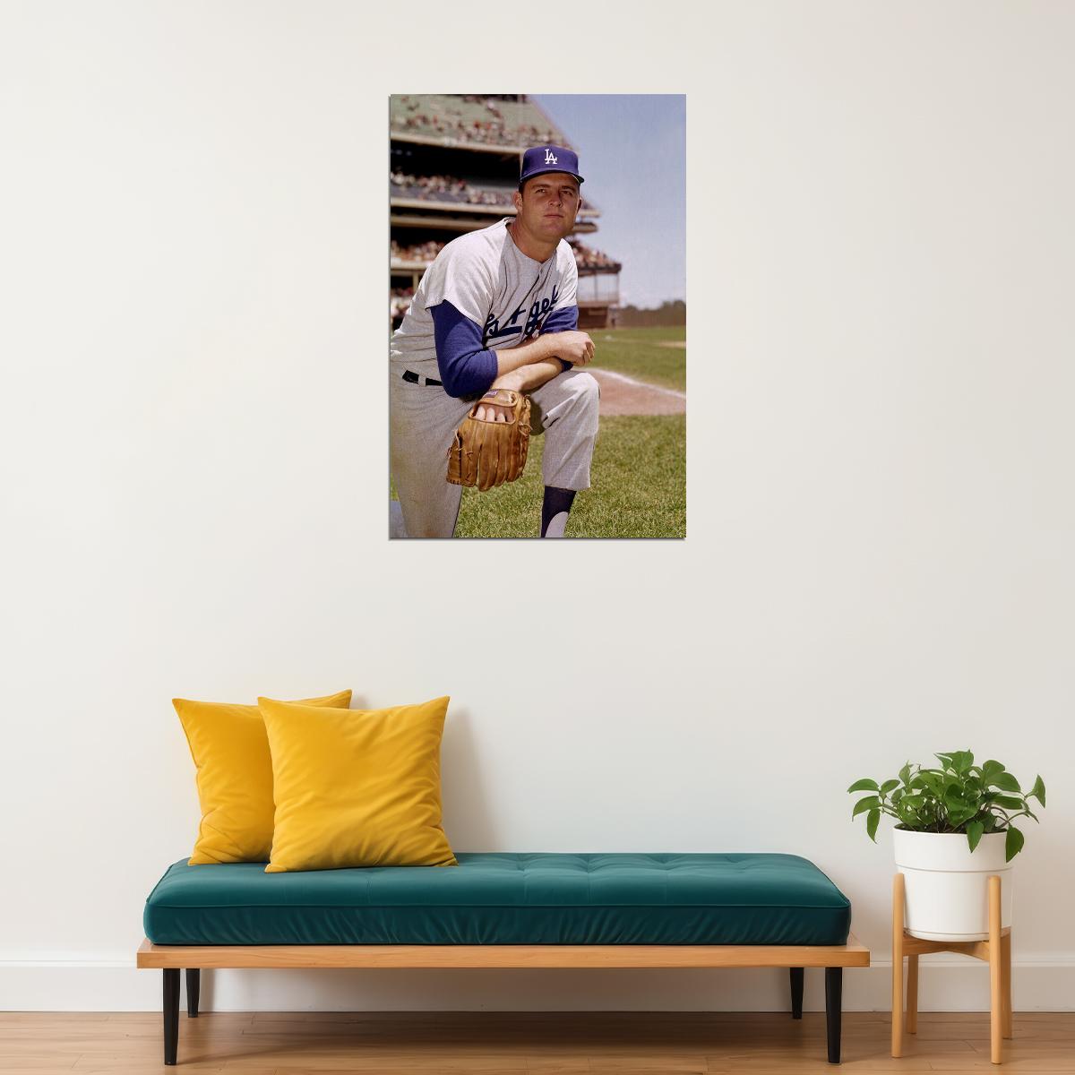 Don Drysdale American Baseball Player Sports Poster Wall Art Print Home Wall Decor - xonomax