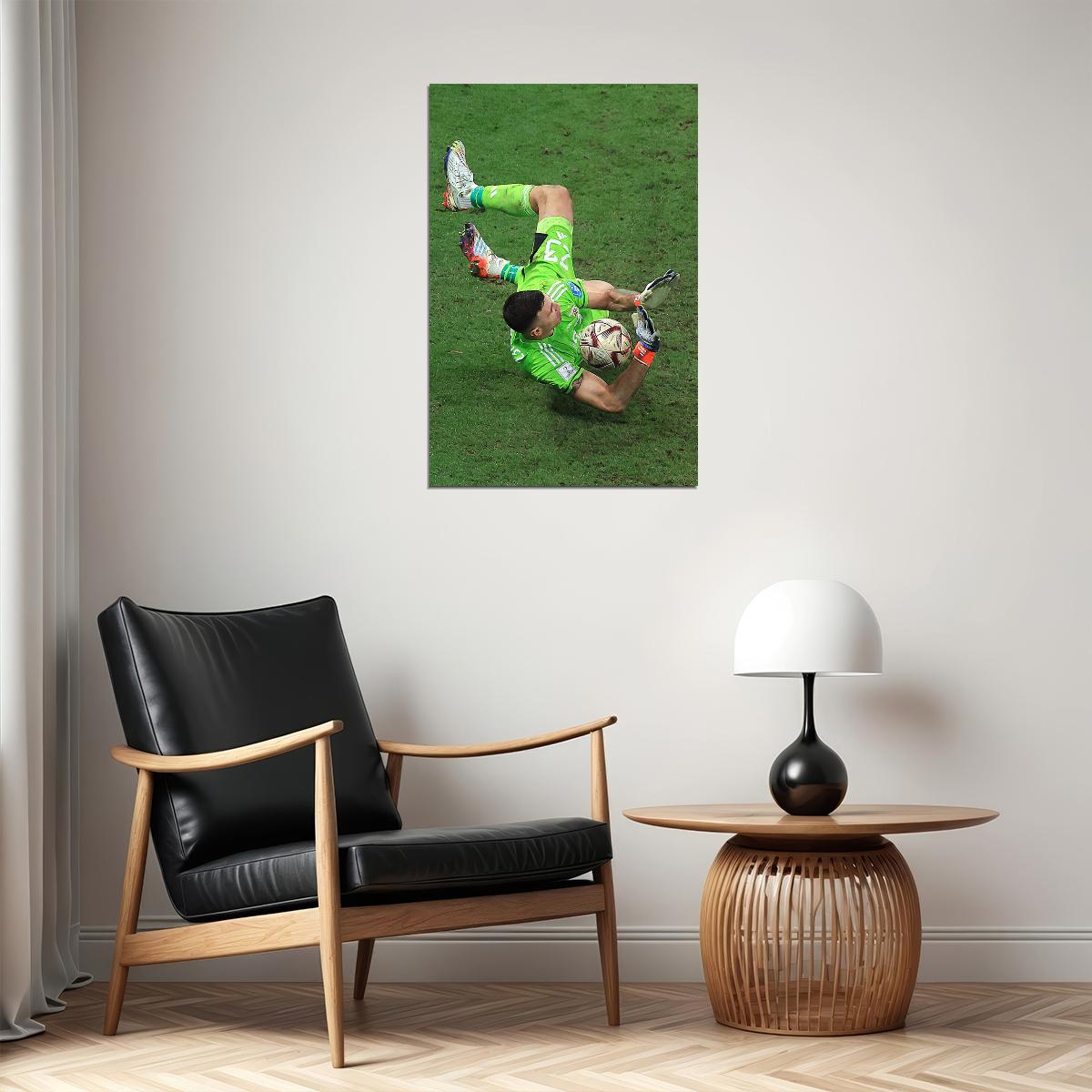 Martinez Argentina Goalkeeper Penalty Save Football World Fans Poster Wall Art Print Home Wall Decor - xonomax