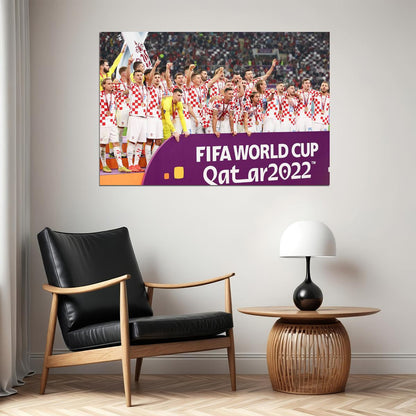 Croatia National Team Celebration World Cup Poster Wall Art Print Home Wall Decor - xonomax