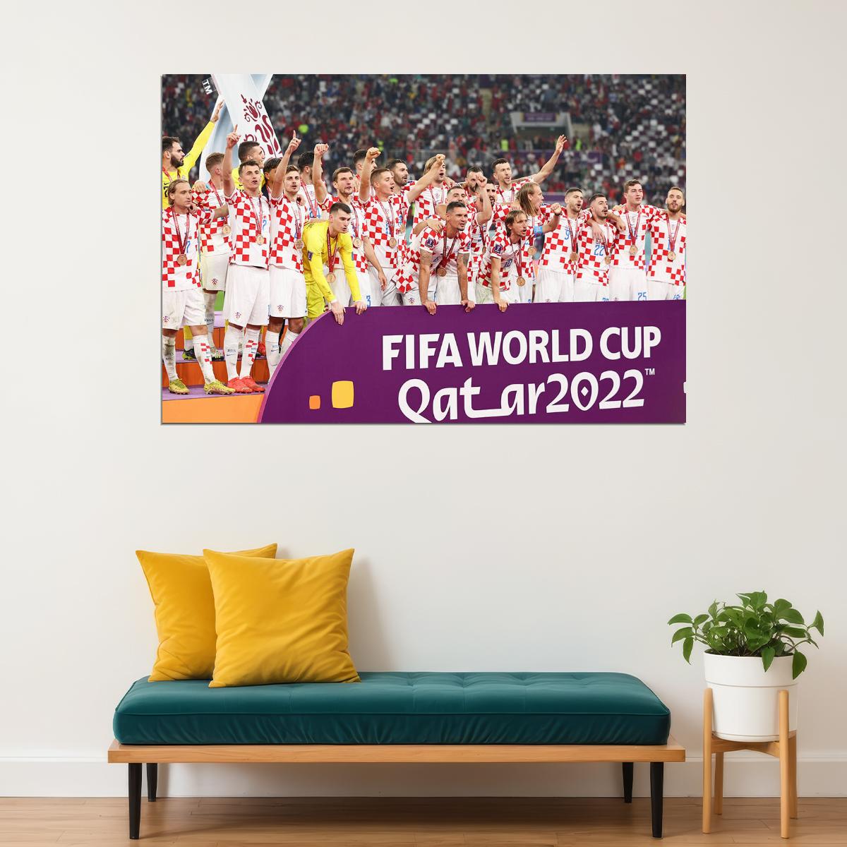 Croatia National Team Celebration World Cup Poster Wall Art Print Home Wall Decor - xonomax