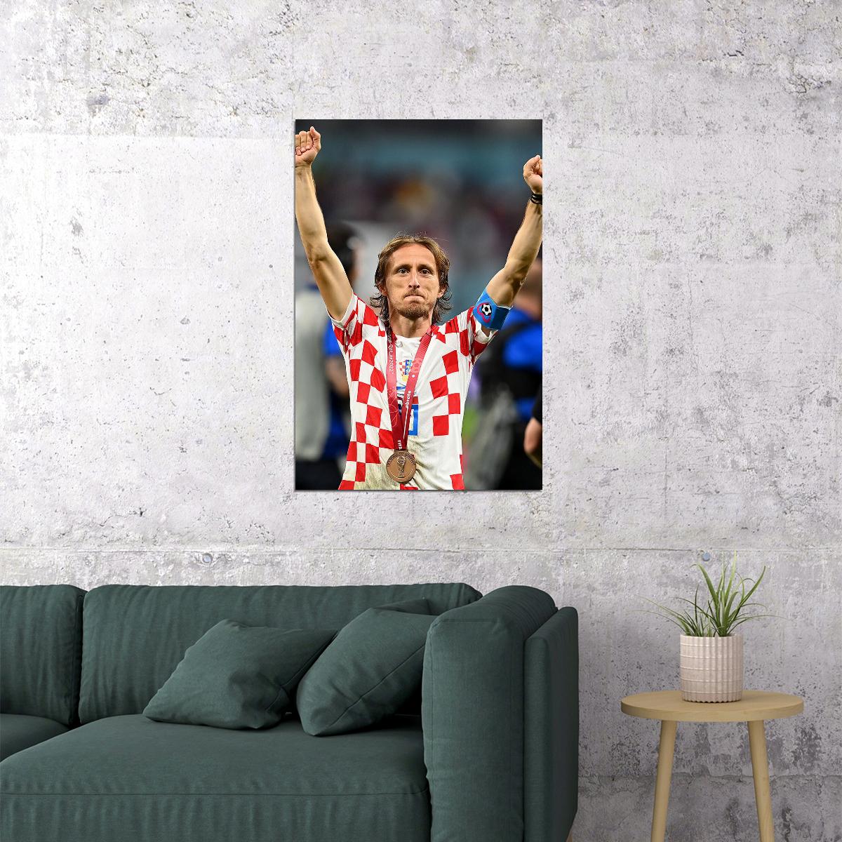 Luka Modric Croatia National Team World Cup Poster Wall Art Print Home Wall Decor - xonomax