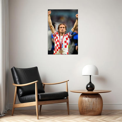Luka Modric Croatia National Team World Cup Poster Wall Art Print Home Wall Decor - xonomax