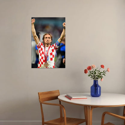 Luka Modric Croatia National Team World Cup Poster Wall Art Print Home Wall Decor - xonomax