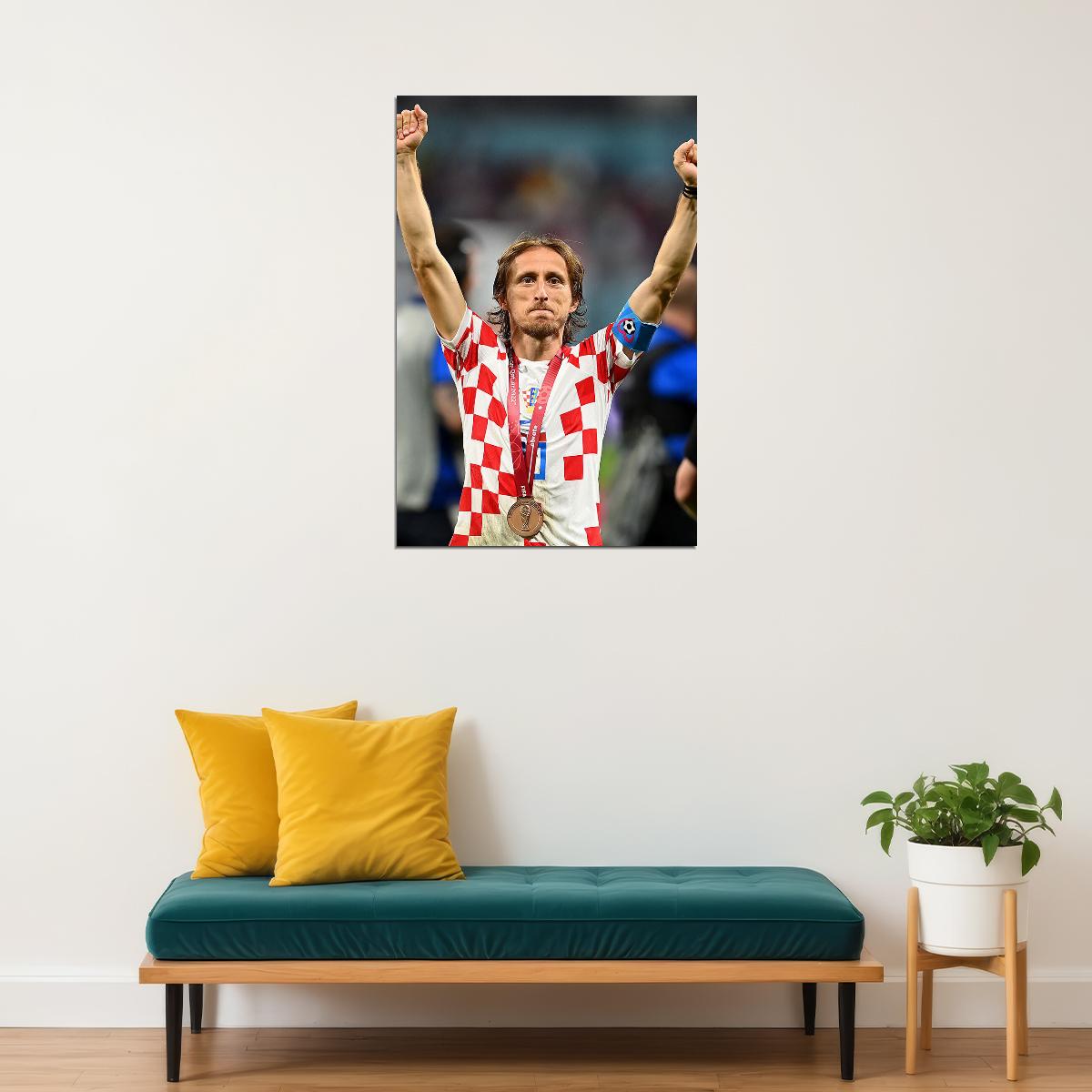 Luka Modric Croatia National Team World Cup Poster Wall Art Print Home Wall Decor - xonomax