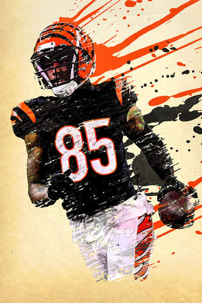 Cincinnati Bengals Tee Higgins American Football Player Poster Wall Art Print Home Wall Decor - xonomax