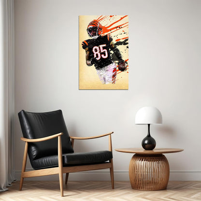 Cincinnati Bengals Tee Higgins American Football Player Poster Wall Art Print Home Wall Decor - xonomax