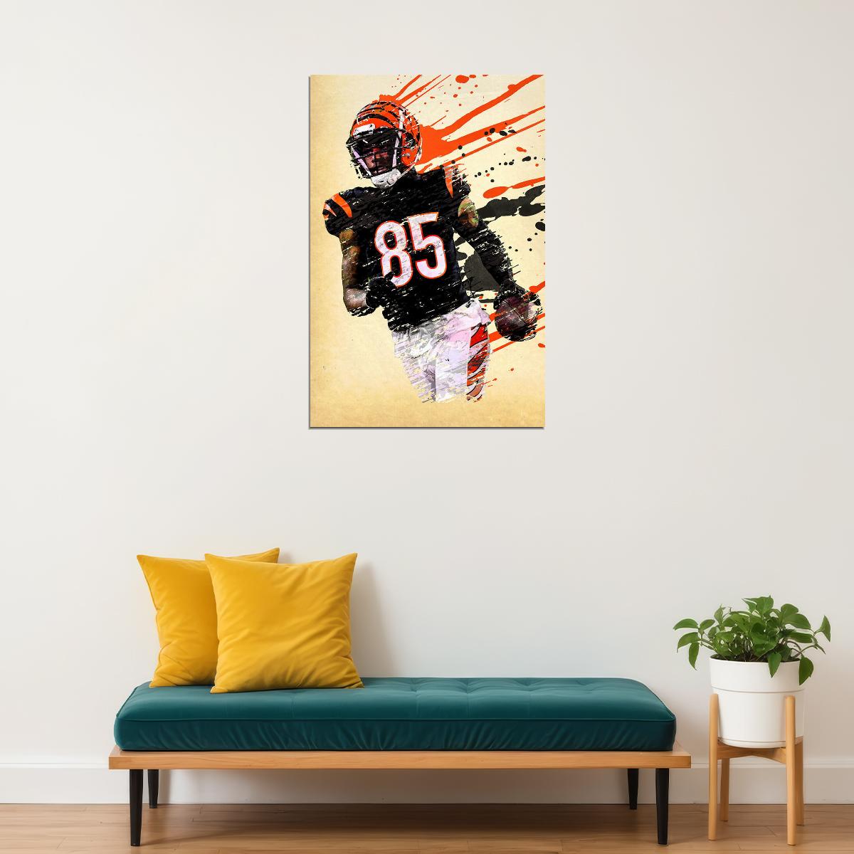 Cincinnati Bengals Tee Higgins American Football Player Poster Wall Art Print Home Wall Decor - xonomax