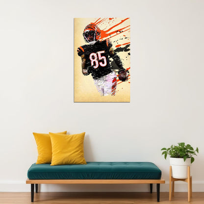 Cincinnati Bengals Tee Higgins American Football Player Poster Wall Art Print Home Wall Decor - xonomax