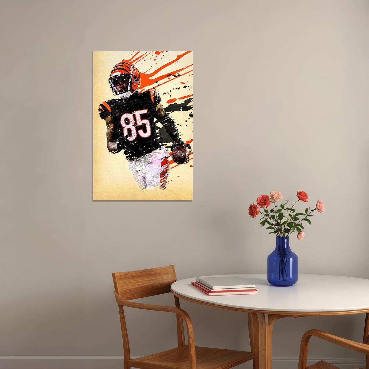 Cincinnati Bengals Tee Higgins American Football Player Poster Wall Art Print Home Wall Decor - xonomax