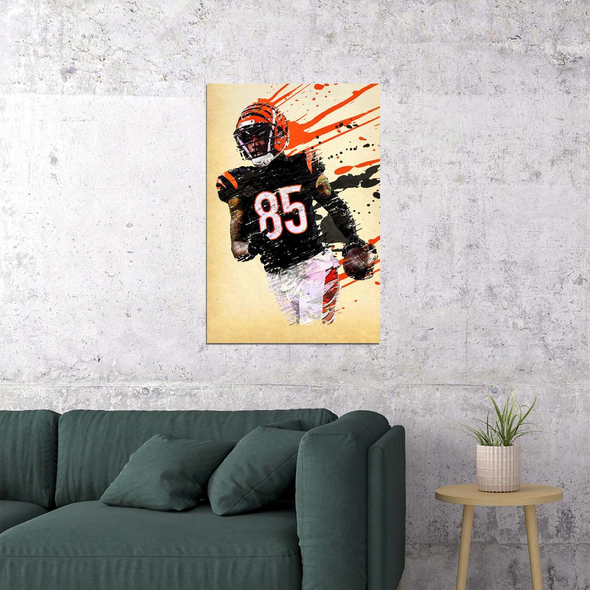 Cincinnati Bengals Tee Higgins American Football Player Poster Wall Art Print Home Wall Decor - xonomax