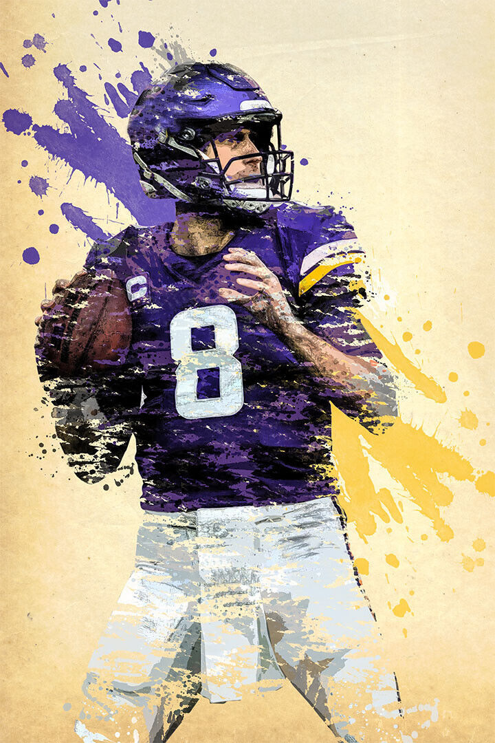 Minnesota Vikings Kirk Cousins American Football Player Poster Wall Art Print Home Wall Decor - xonomax