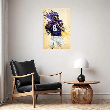 Minnesota Vikings Kirk Cousins American Football Player Poster Wall Art Print Home Wall Decor - xonomax
