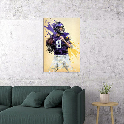 Minnesota Vikings Kirk Cousins American Football Player Poster Wall Art Print Home Wall Decor - xonomax