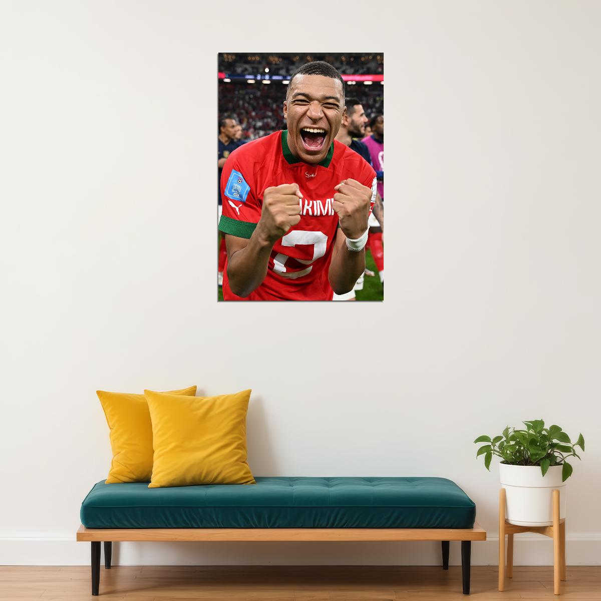 Kylian Mbappe France National Team World Cup Poster Wall Art Print Home Wall Decor - xonomax