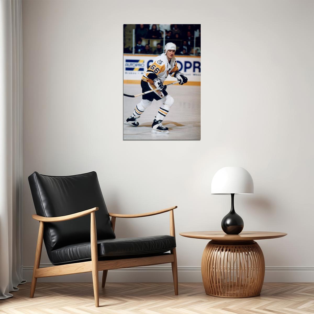 Mario Lemieux Celebrity Ice Hockey Athlete Match Poster Wall Art Print Home Wall Decor - xonomax