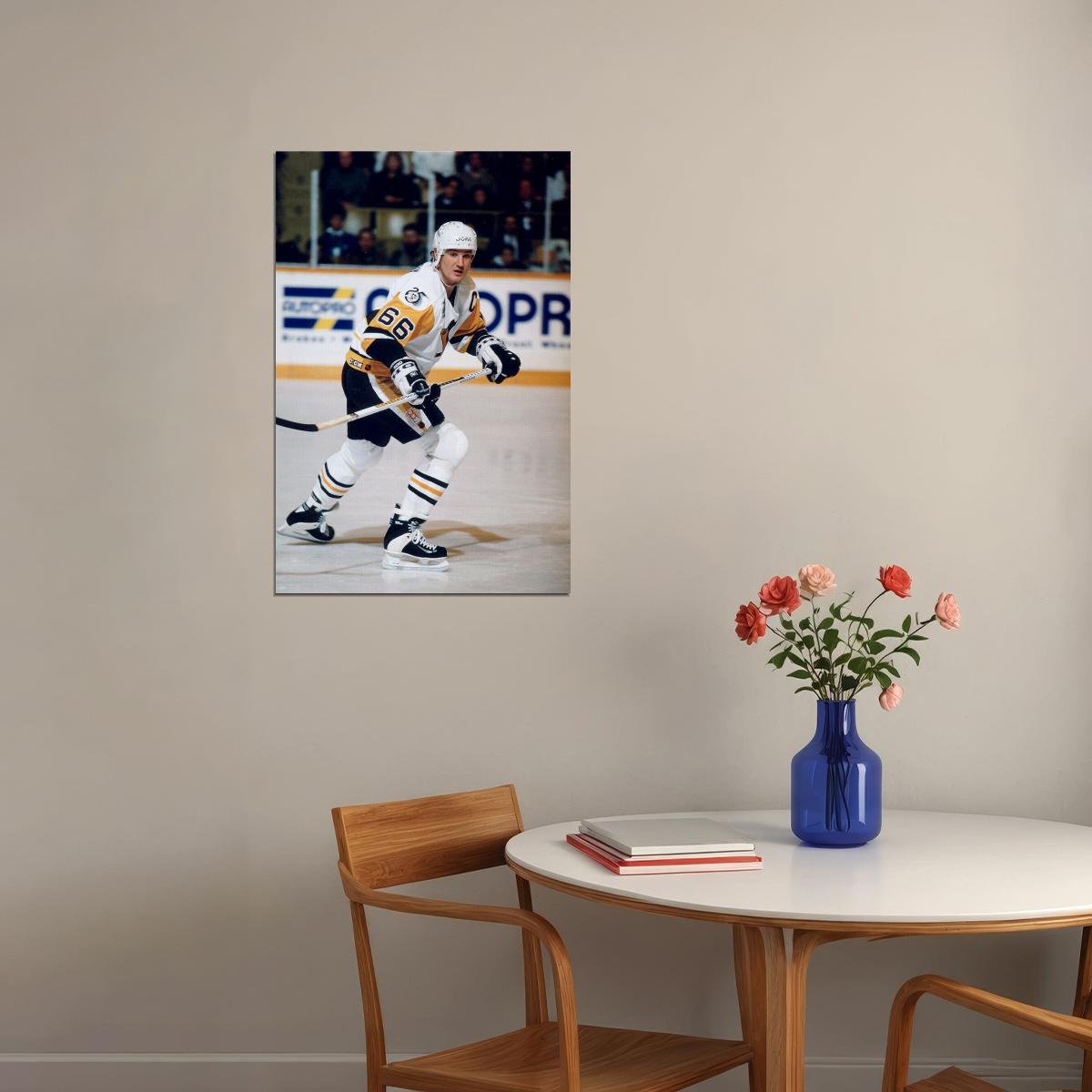Mario Lemieux Celebrity Ice Hockey Athlete Match Poster Wall Art Print Home Wall Decor - xonomax