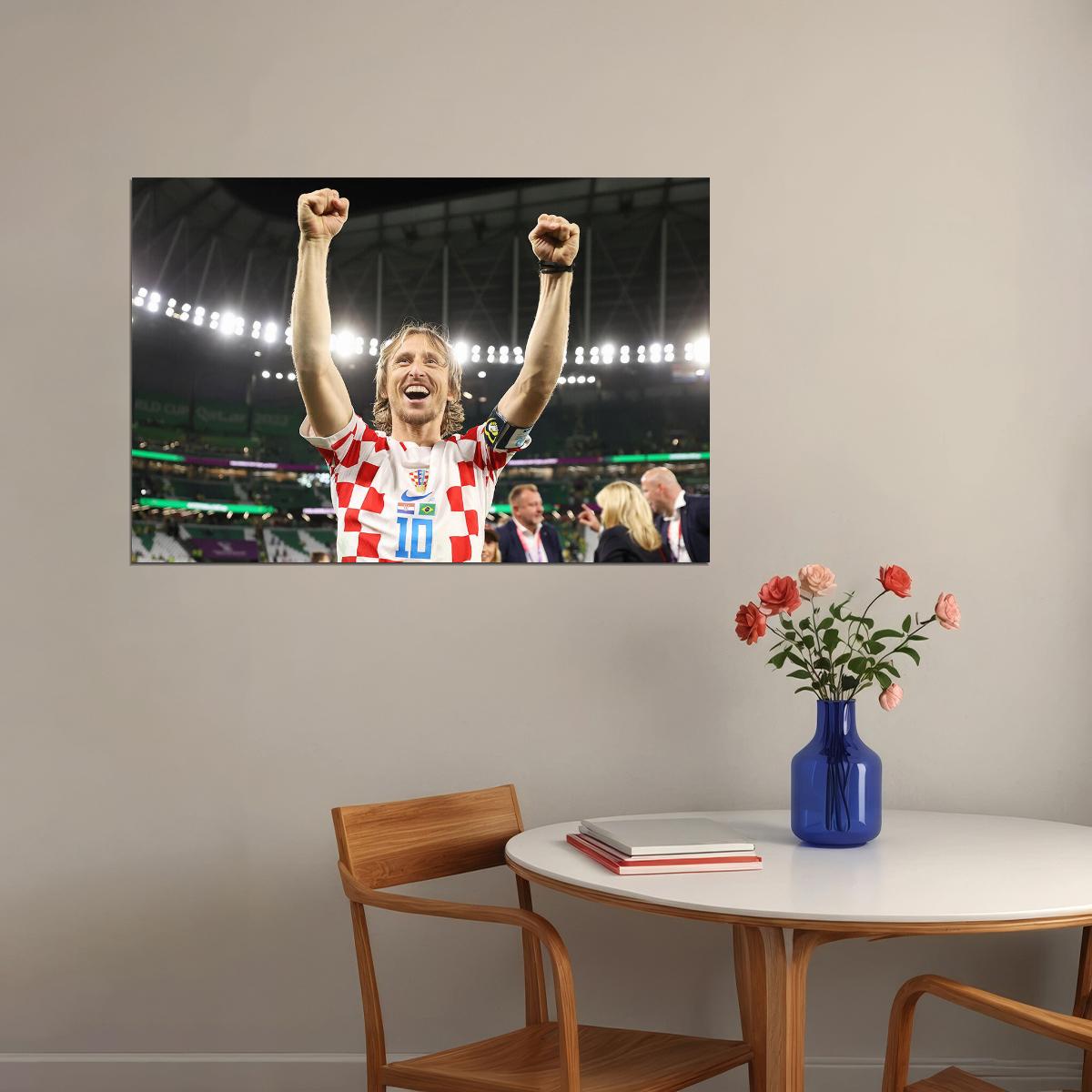 Luka Modric Croatia National Team World Cup Poster Wall Art Print Home Wall Decor - xonomax