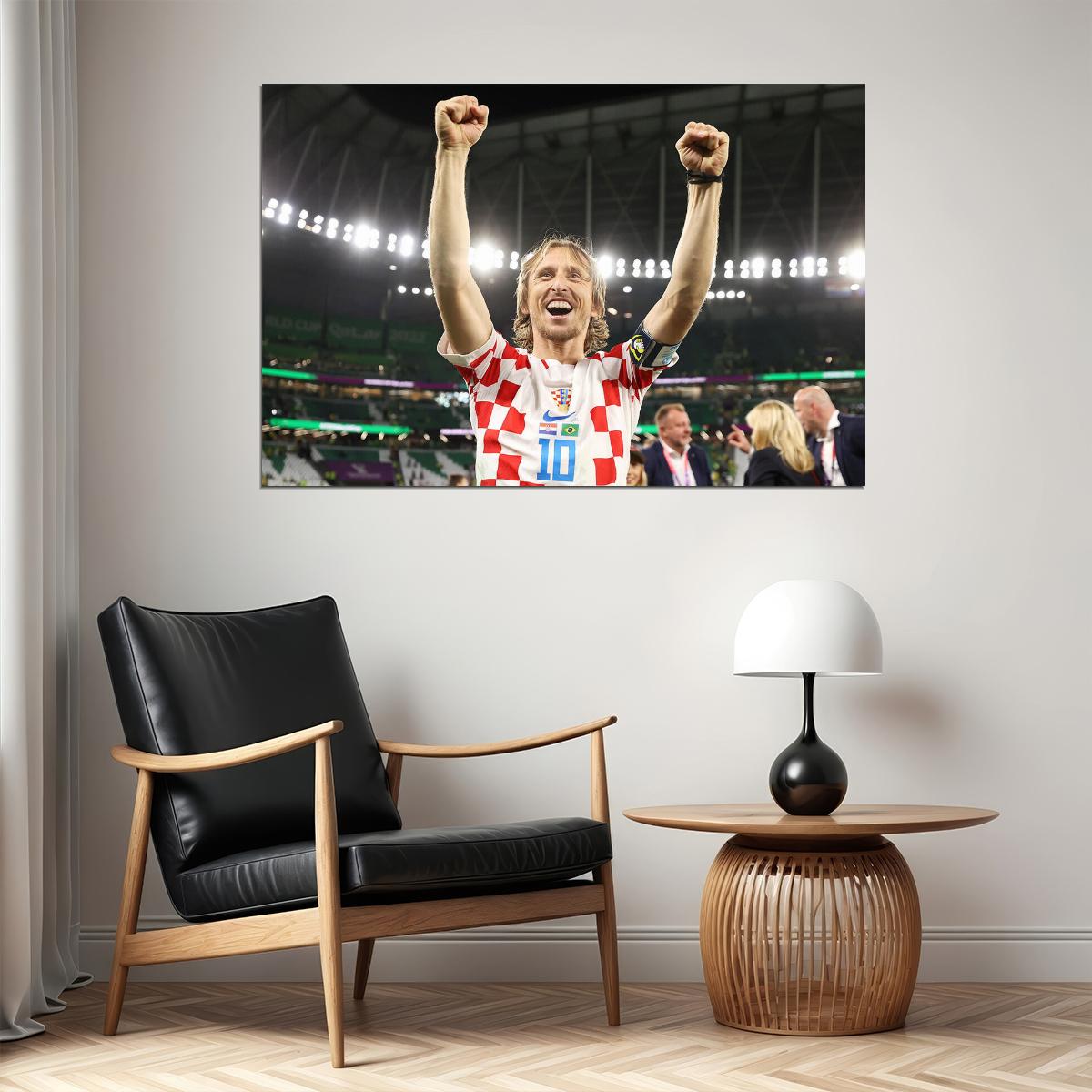 Luka Modric Croatia National Team World Cup Poster Wall Art Print Home Wall Decor - xonomax