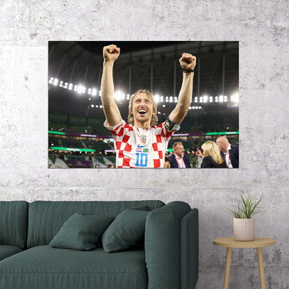 Luka Modric Croatia National Team World Cup Poster Wall Art Print Home Wall Decor - xonomax