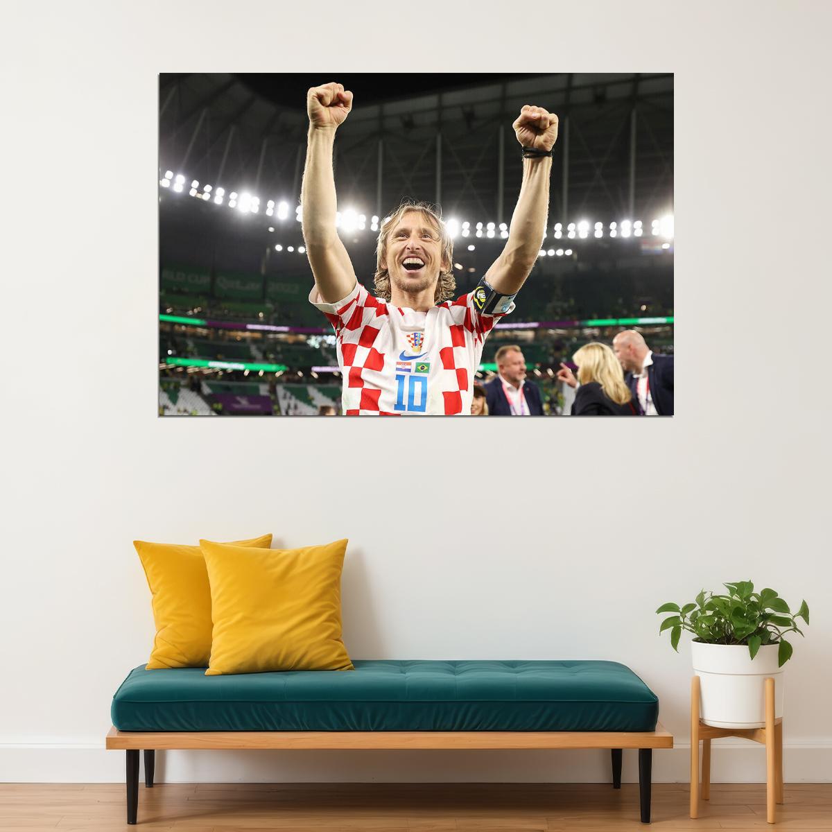 Luka Modric Croatia National Team World Cup Poster Wall Art Print Home Wall Decor - xonomax
