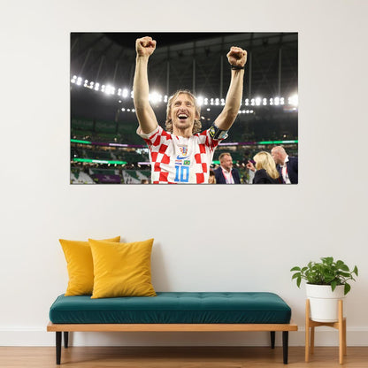 Luka Modric Croatia National Team World Cup Poster Wall Art Print Home Wall Decor - xonomax