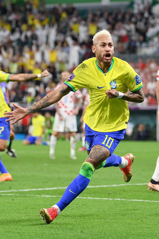 Neymar Goal Celebration Brazil World Cup Fans Poster Wall Art Print Home Wall Decor - xonomax
