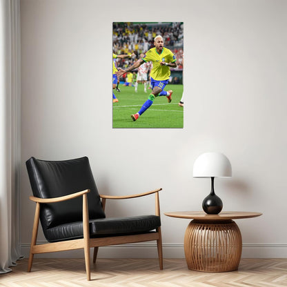 Neymar Goal Celebration Brazil World Cup Fans Poster Wall Art Print Home Wall Decor - xonomax